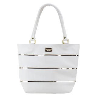 Foto 1 | Bolso Para Dama Blanco Dapra Oro Sintetico Valeria Nueva Imagen