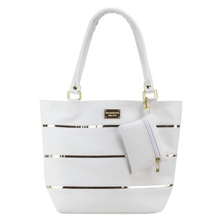 Foto 2 | Bolso Para Dama Blanco Dapra Oro Sintetico Valeria Nueva Imagen