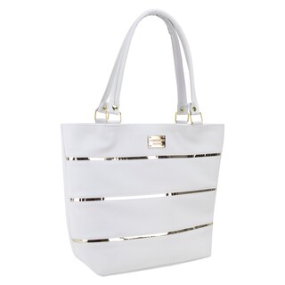 Foto 3 | Bolso Para Dama Blanco Dapra Oro Sintetico Valeria Nueva Imagen