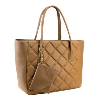 Foto 2 | Bolso Para Dama Camel Capitonado Cuadros Sintetico Abigail Nueva Imagen