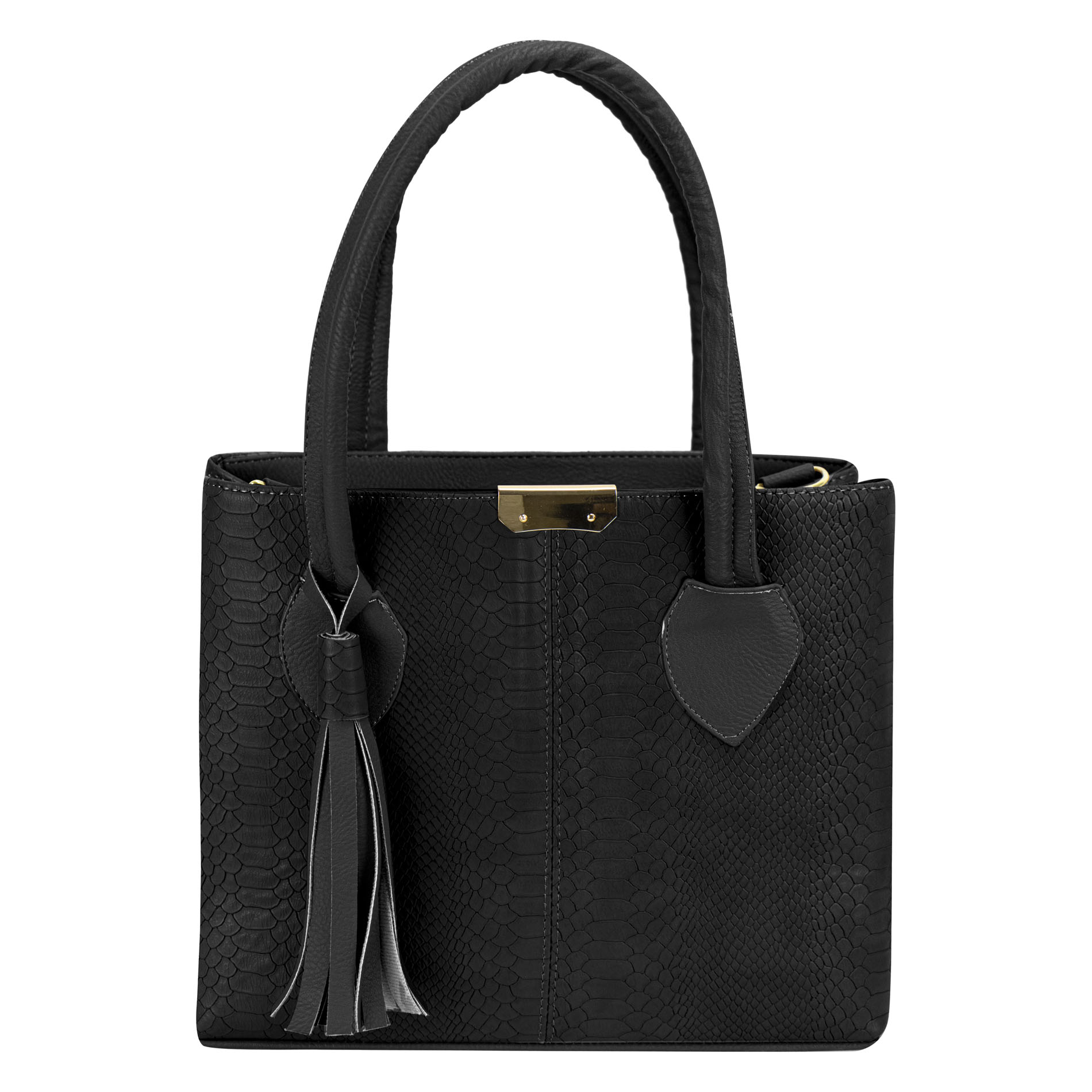 Bolso Para Dama Negro Piton Sintetico Paloma Nueva Imagen