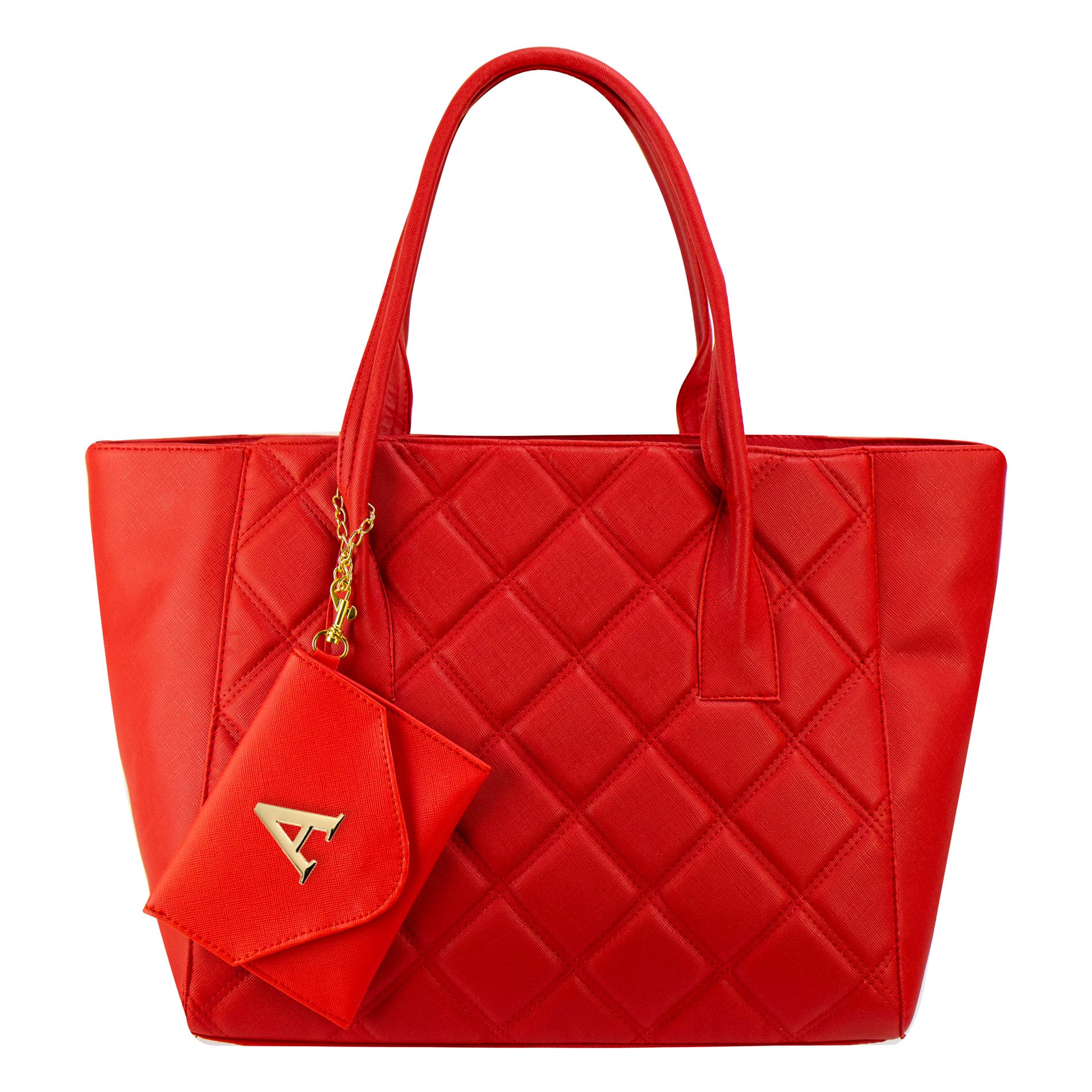 Bolso Para Dama Rojo Capitonado Cuadros Sintetico Abigail Nueva Imagen $349