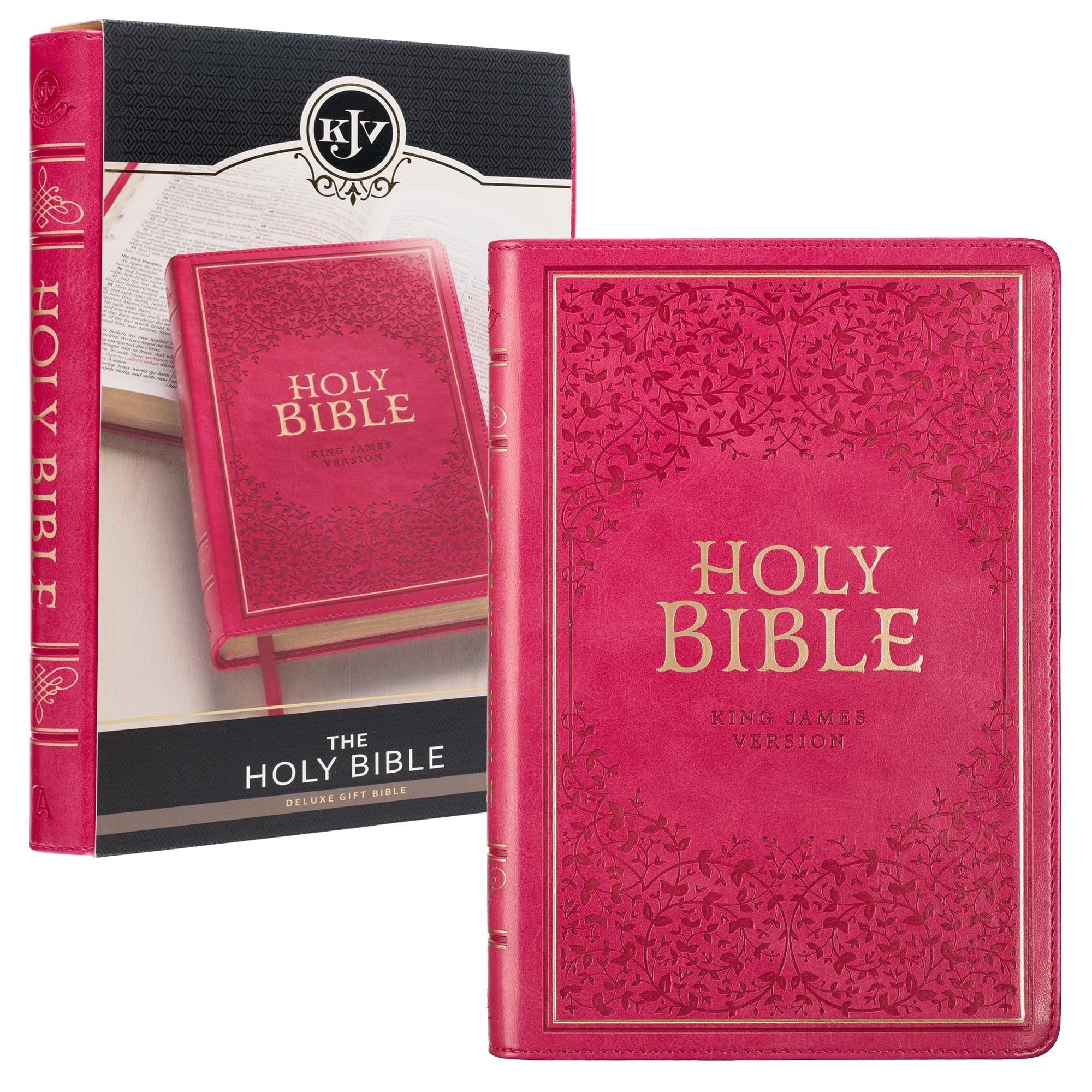Foto 2 pulgar | Bible Christian Art Gifts Kjv Santa Biblia, Tamaño Estándar, Rosa - Venta Internacional.