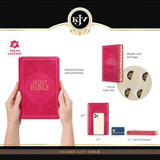Foto 3 | Bible Christian Art Gifts Kjv Santa Biblia, Tamaño Estándar, Rosa - Venta Internacional.