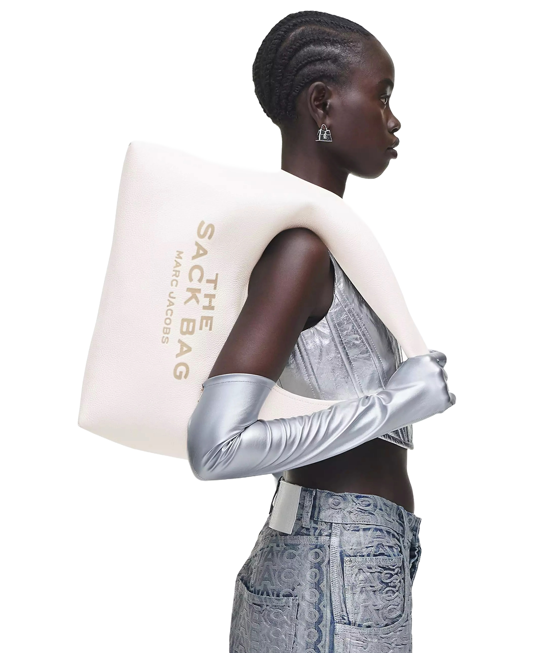 Foto 4 | Bolsa Marc Jacobs The Sack Mediano 2r3hsh058h02 100 Blanco