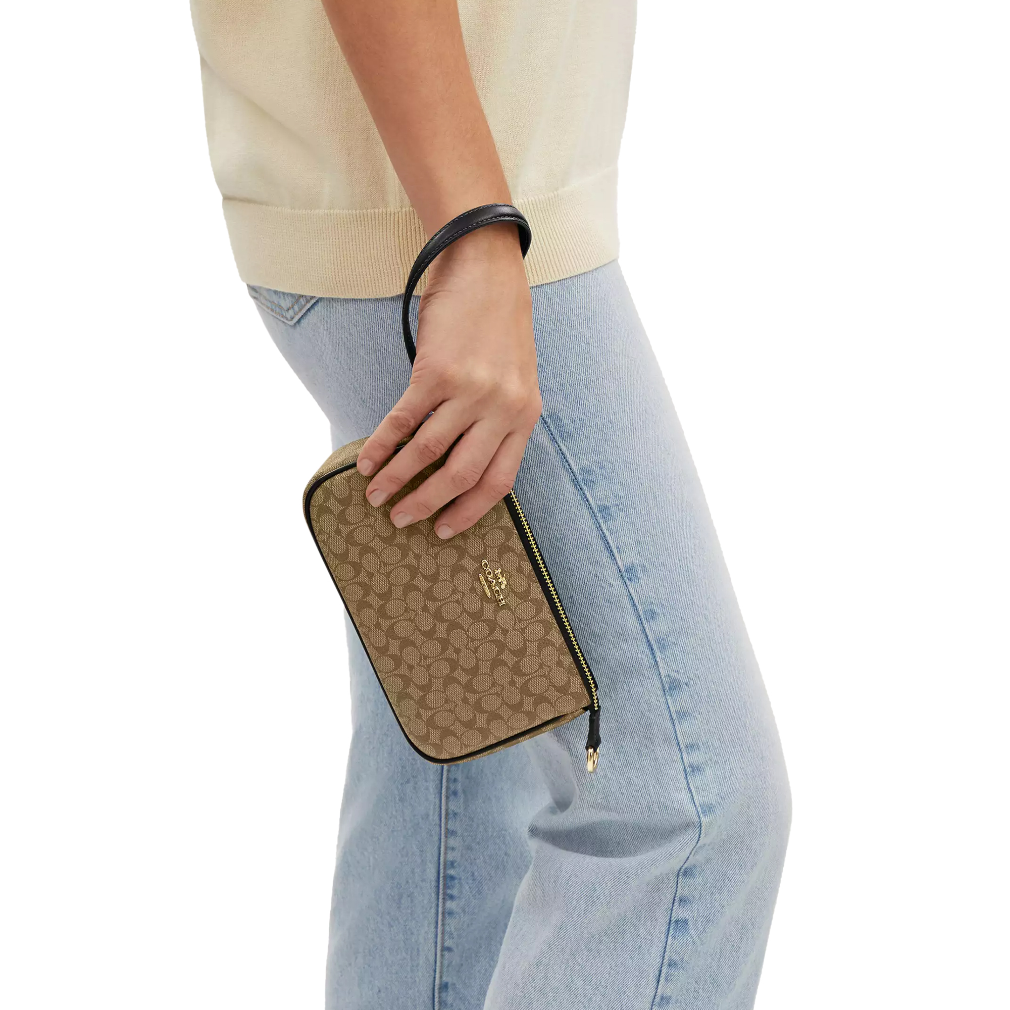 Foto 6 pulgar | Bolsa De Mano Coach Nolita 19 Signature Canvas Cs445 Color Café