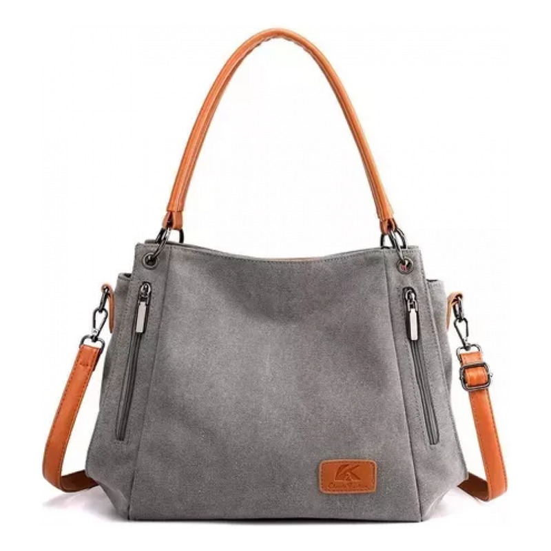 Foto 1 | Bandolera Para Mujer En Algodón Y Piel Marrón - Venta Internacional.