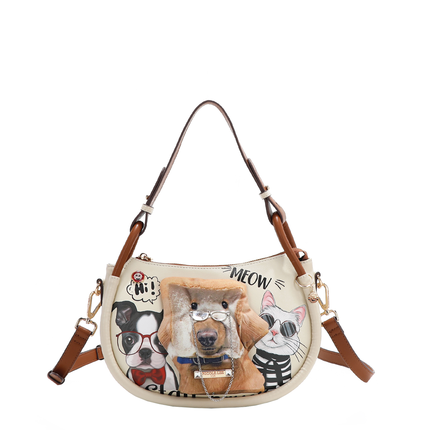 Foto 6 pulgar | Bolsa De Mano Nicole Lee Estampado Big Brother