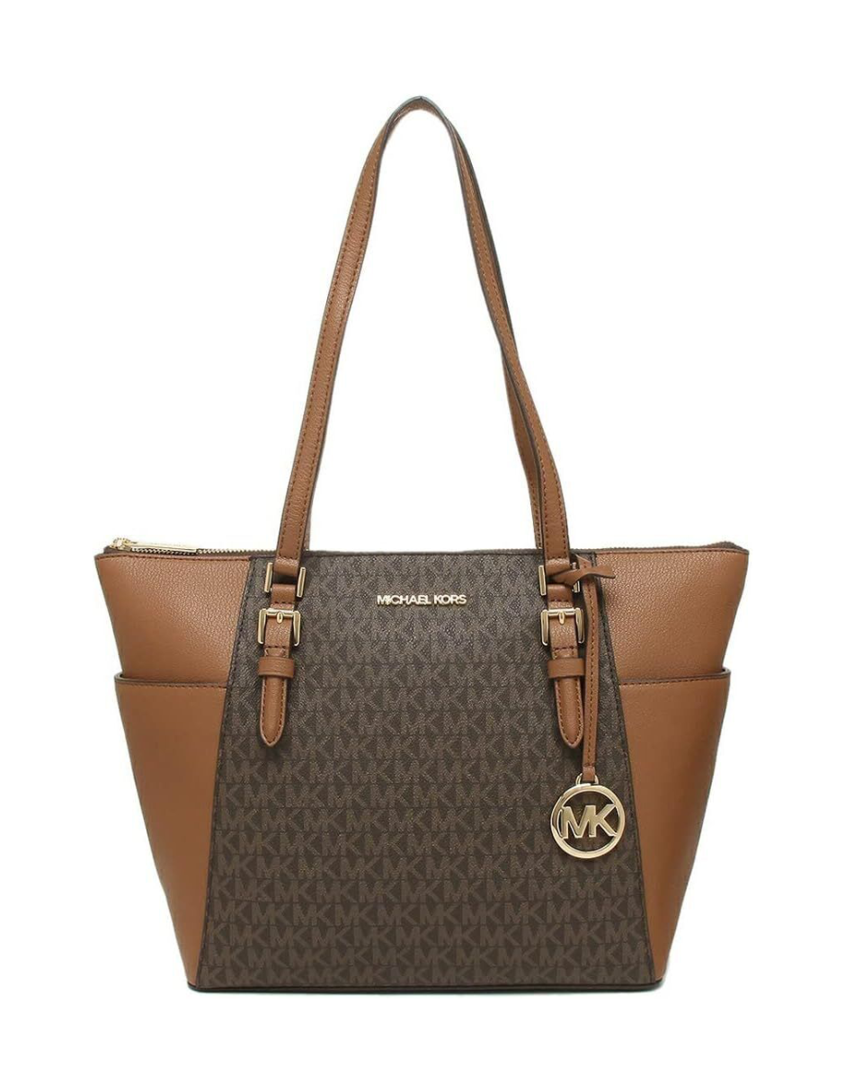 Foto 2 pulgar | Bolsa Michael Kors Charlotte Large Logo Top-zip Tote Bag 35t0gcft3b Café