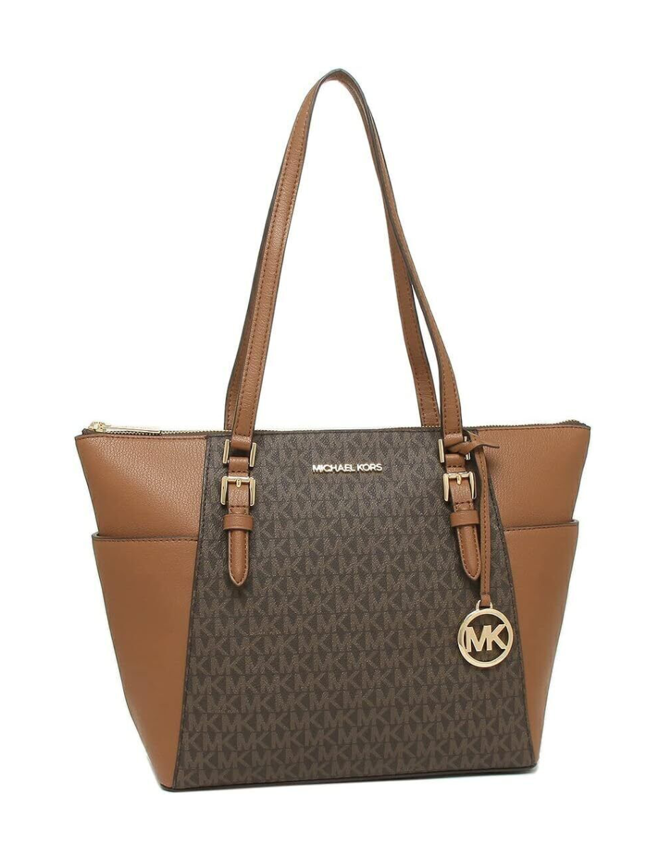 Foto 3 pulgar | Bolsa Michael Kors Charlotte Large Logo Top-zip Tote Bag 35t0gcft3b Café