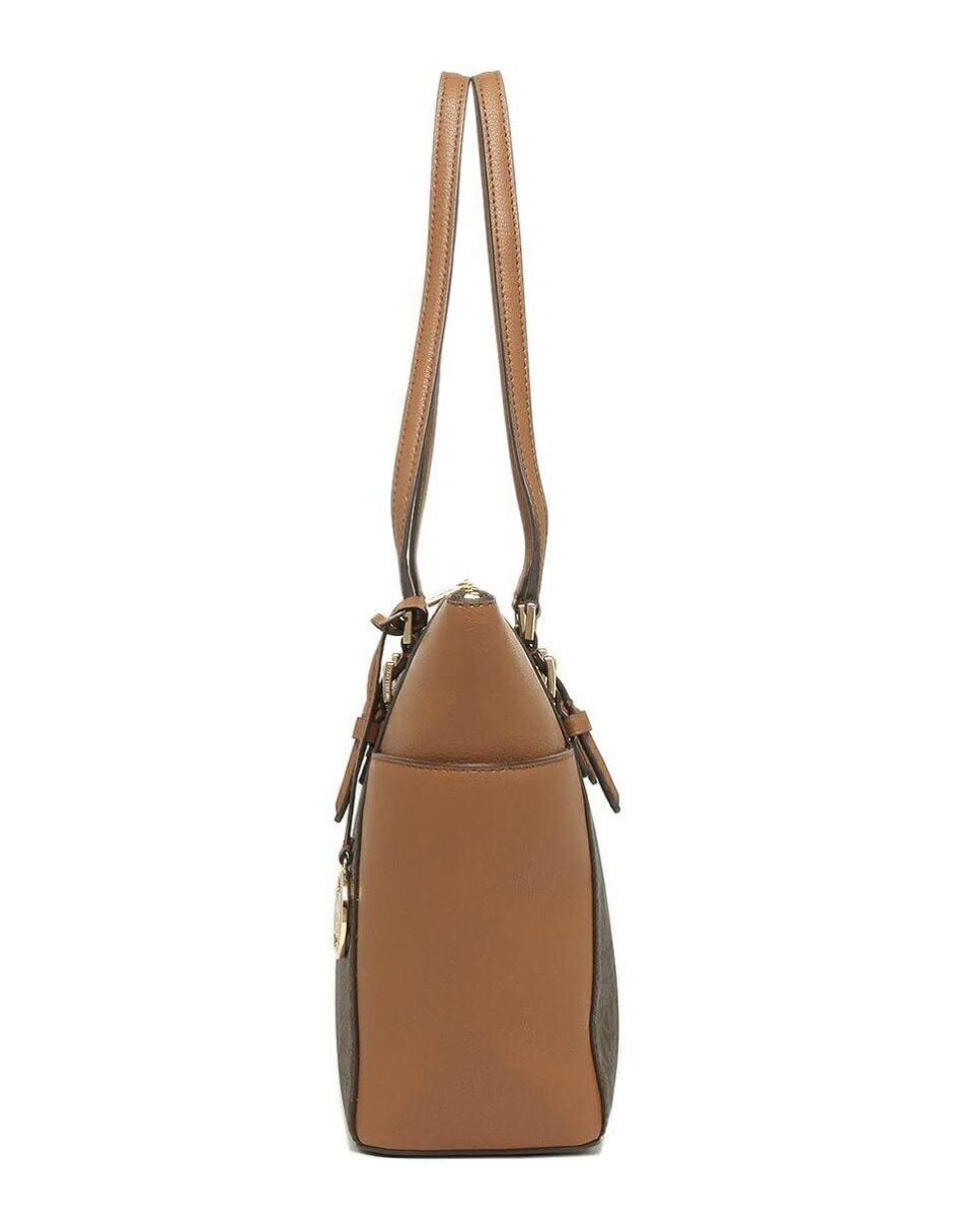 Foto 5 pulgar | Bolsa Michael Kors Charlotte Large Logo Top-zip Tote Bag 35t0gcft3b Café