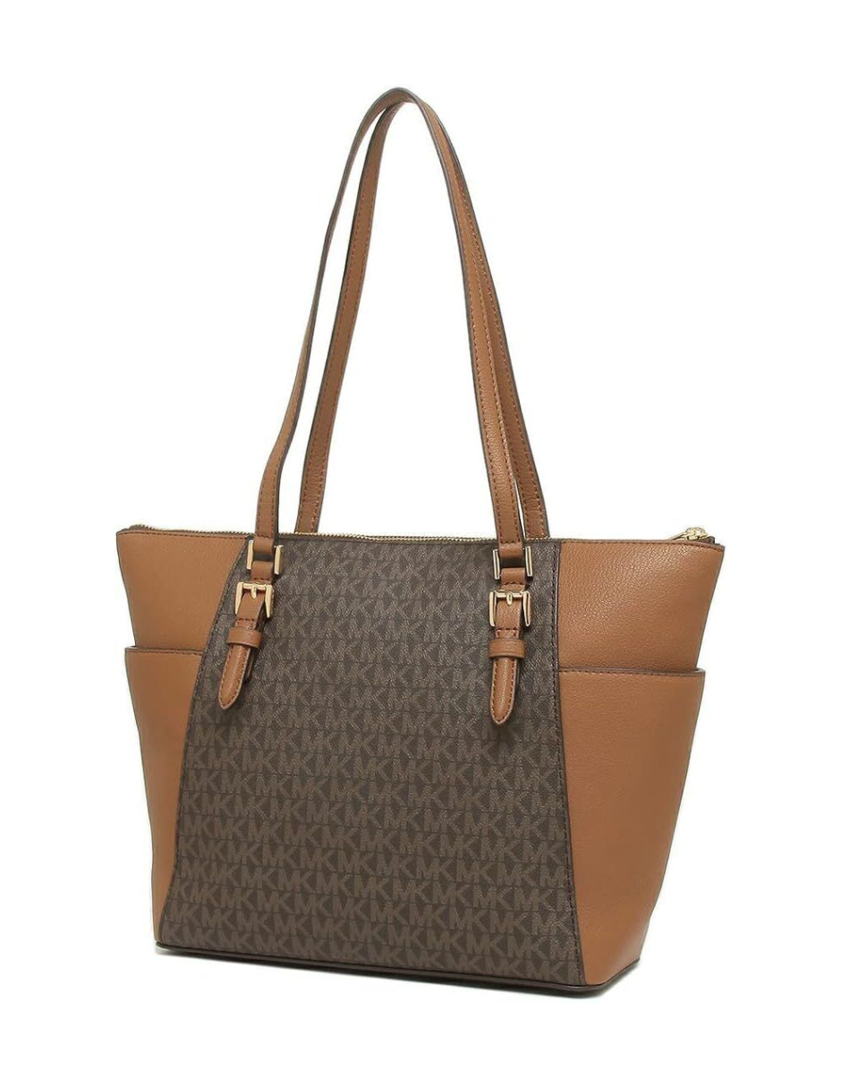 Foto 6 pulgar | Bolsa Michael Kors Charlotte Large Logo Top-zip Tote Bag 35t0gcft3b Café