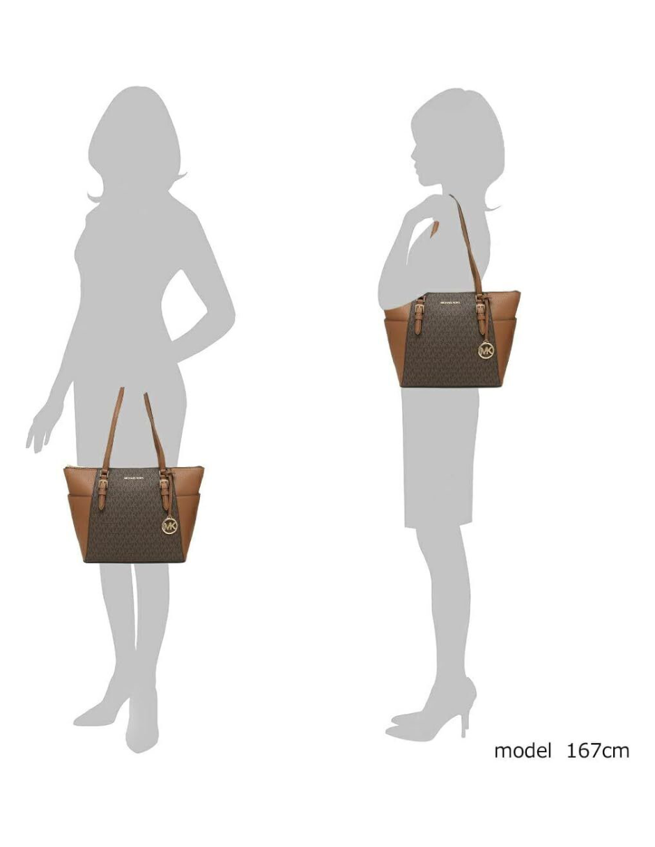 Foto 8 pulgar | Bolsa Michael Kors Charlotte Large Logo Top-zip Tote Bag 35t0gcft3b Café