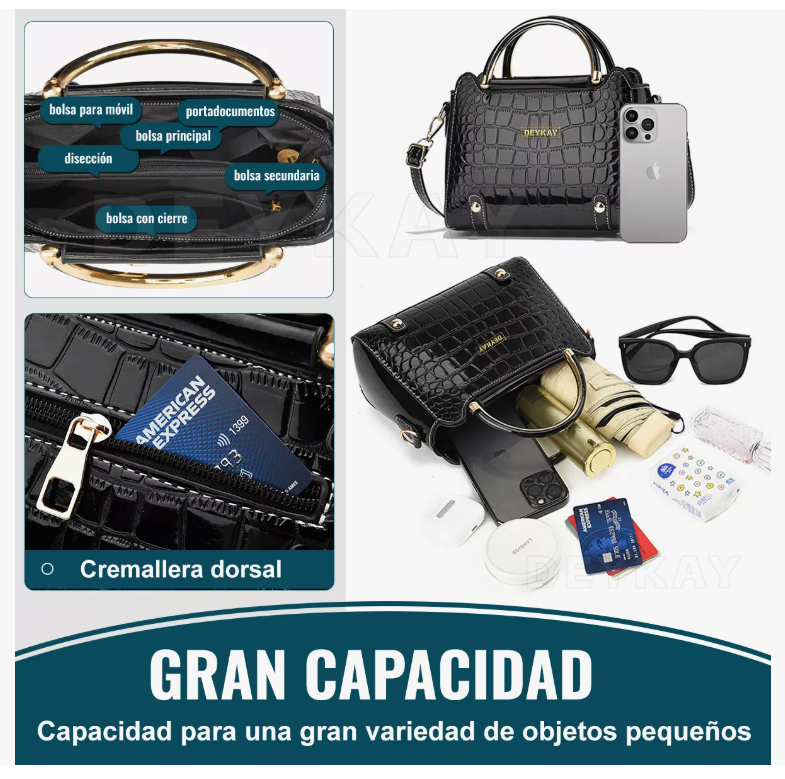Foto 3 pulgar | Bolsa Bandolera  Wünd Mujer Moda Cartera Crossbody Tote Hombro