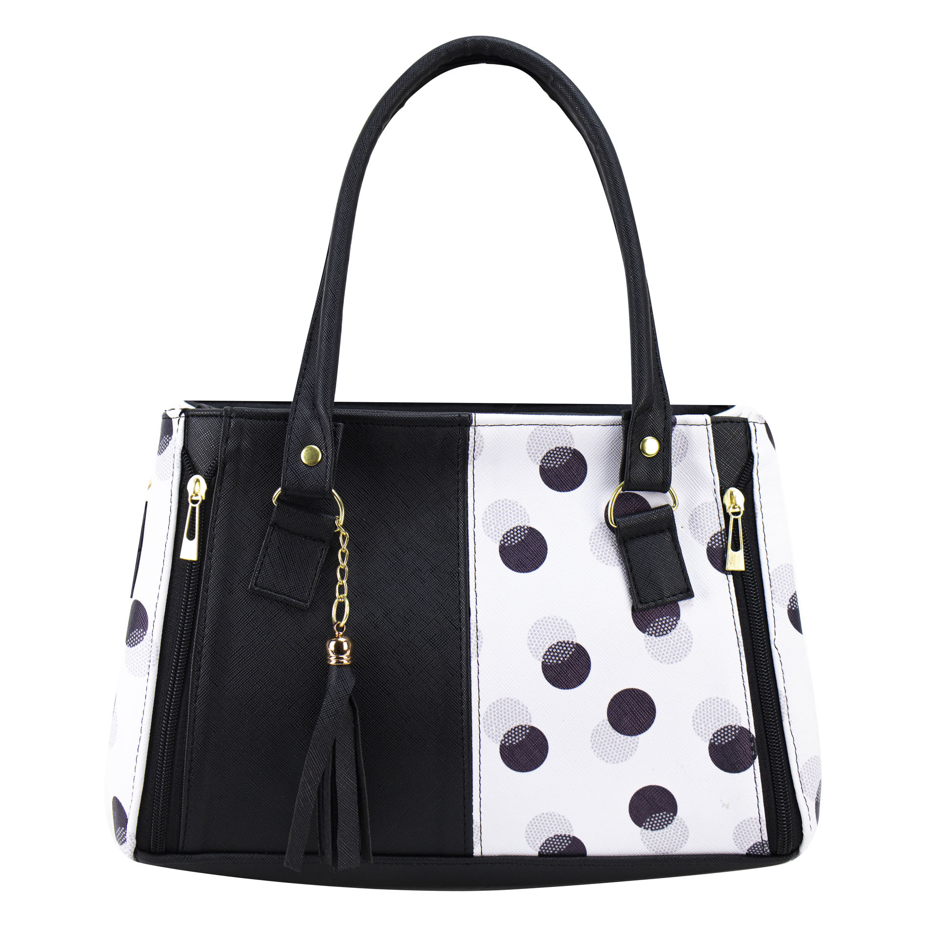 Foto 1 | Bolso Para Dama Negro Lunares Sintetico Carolina Nueva Imagen