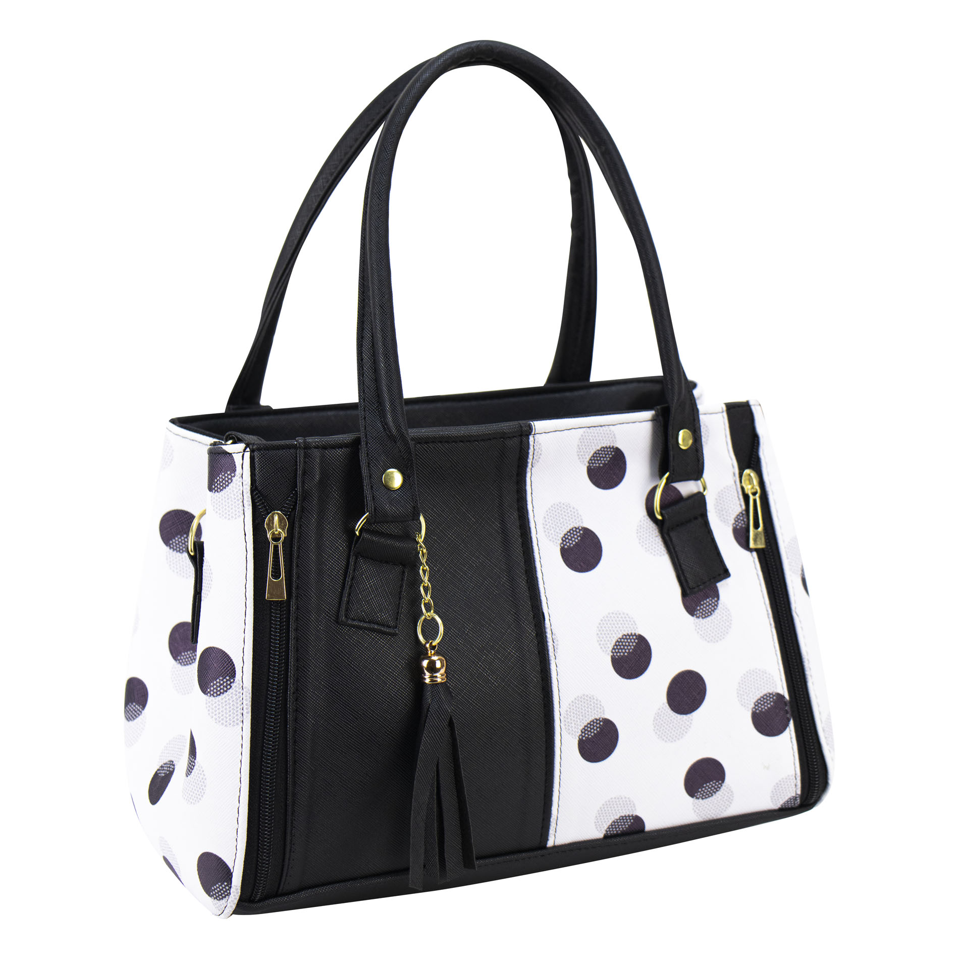 Foto 2 | Bolso Para Dama Negro Lunares Sintetico Carolina Nueva Imagen