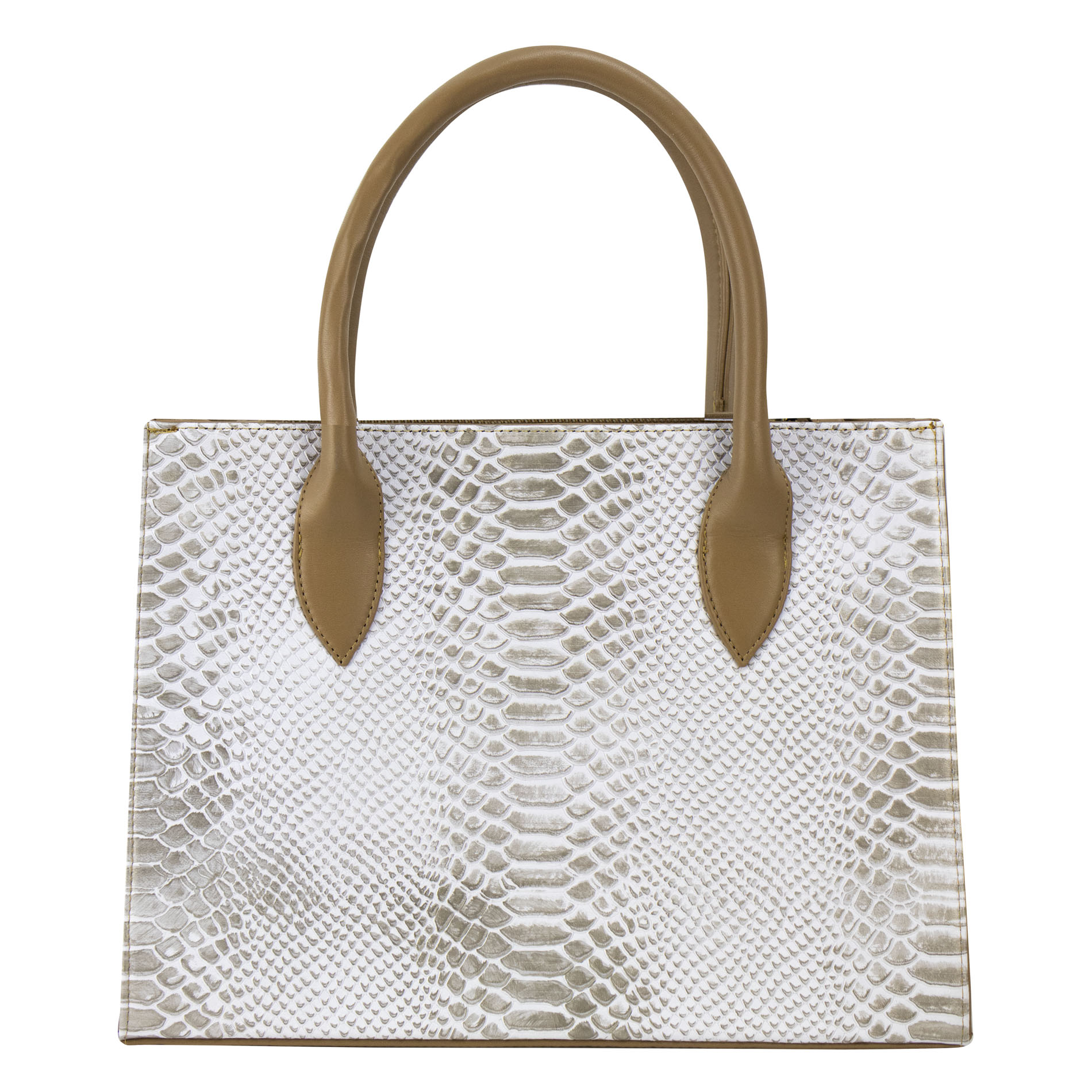 Foto 3 | Bolso Para Dama Blanco Piel Vibora Piel 100% Gianni Nueva Imagen