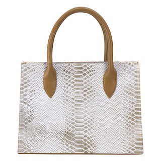 Foto 3 | Bolso Para Dama Blanco Piel Vibora Piel 100% Gianni Nueva Imagen