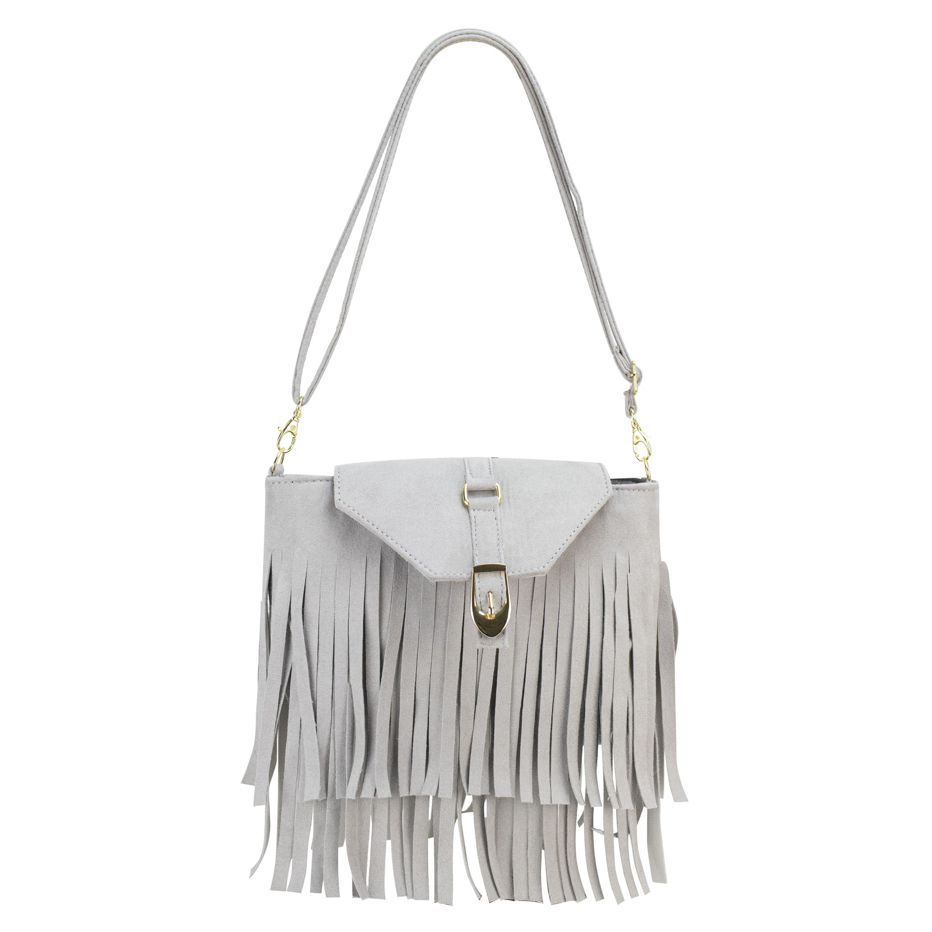 Bolso Para Dama Gris Cemento Durazno Sintetico Jesse Nueva Imagen