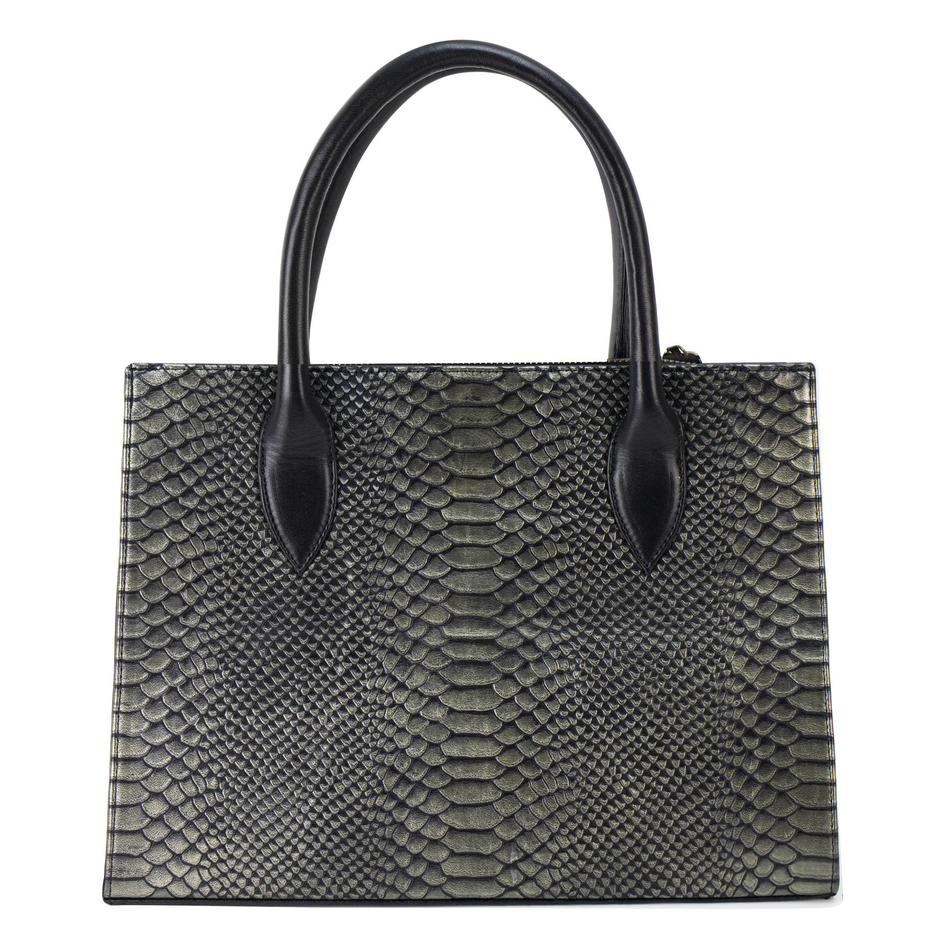 Foto 3 | Bolso Para Dama Negro Piel Vibora Piel 100% Gianni Nueva Imagen