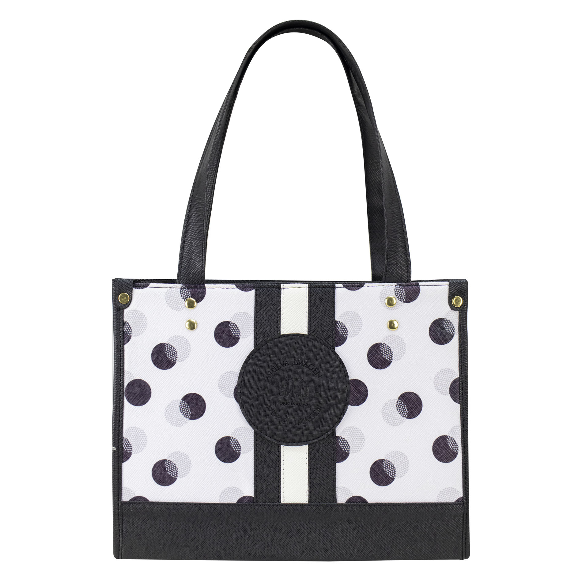 Foto 1 | Bolso Para Dama Negro Lunares Sintetico Donna Nueva Imagen