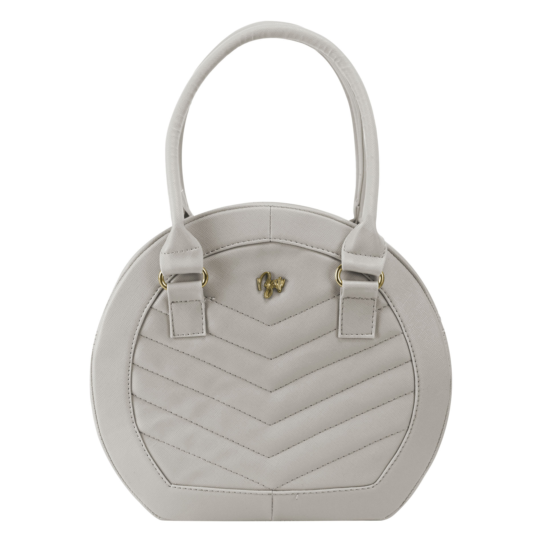 Foto 1 | Bolso Para Dama Gris Capitonado Zigzag Sintetico Dalia Nueva Imagen