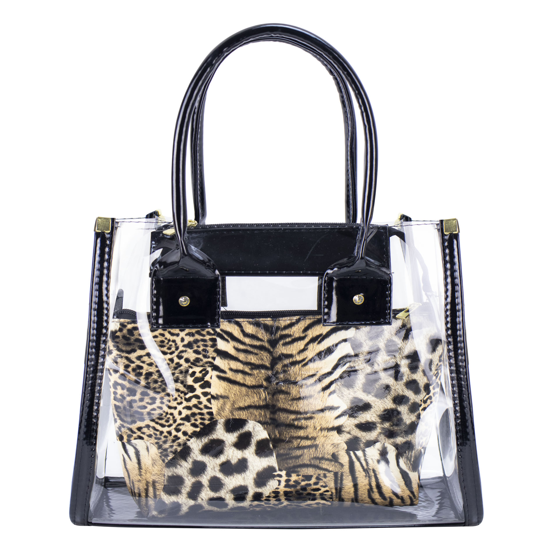 Foto 2 pulgar | Bolso Para Dama Negro Mica Leopardo Sintetico Artemiza Nueva Imagen
