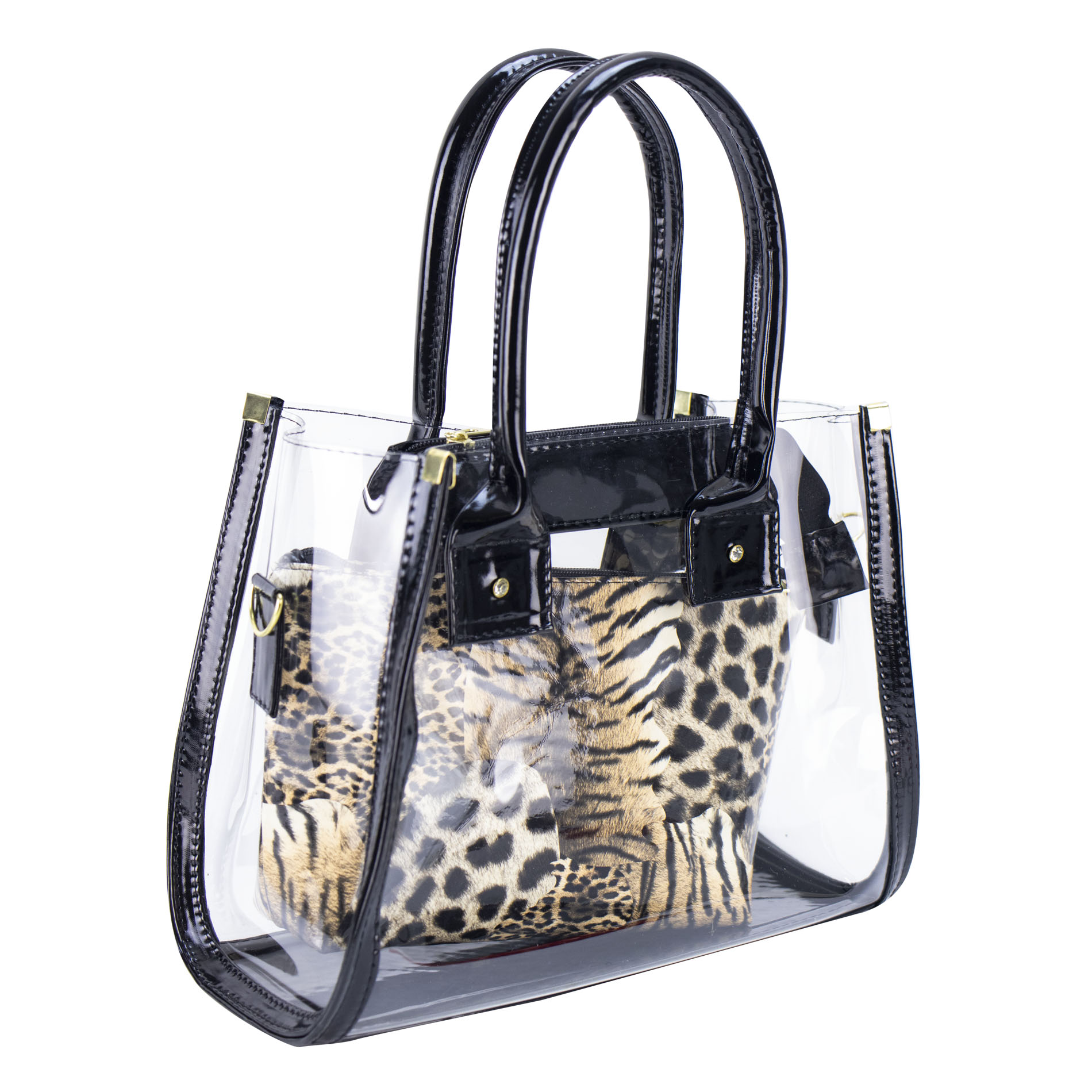 Foto 3 pulgar | Bolso Para Dama Negro Mica Leopardo Sintetico Artemiza Nueva Imagen