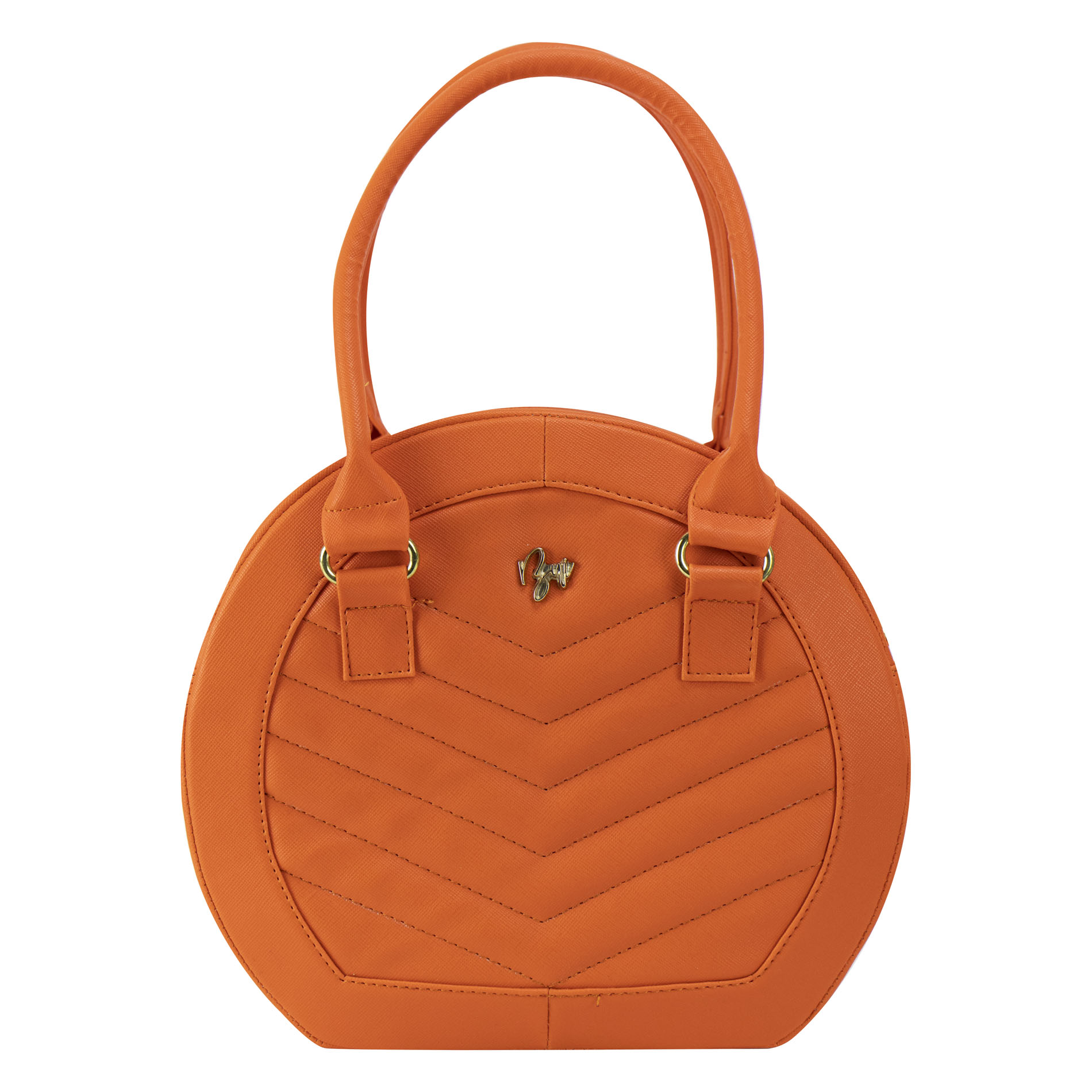 Foto 2 pulgar | Bolso Para Dama Naranja Capitonado Zigzag Sintetico Dalia Nueva Imagen