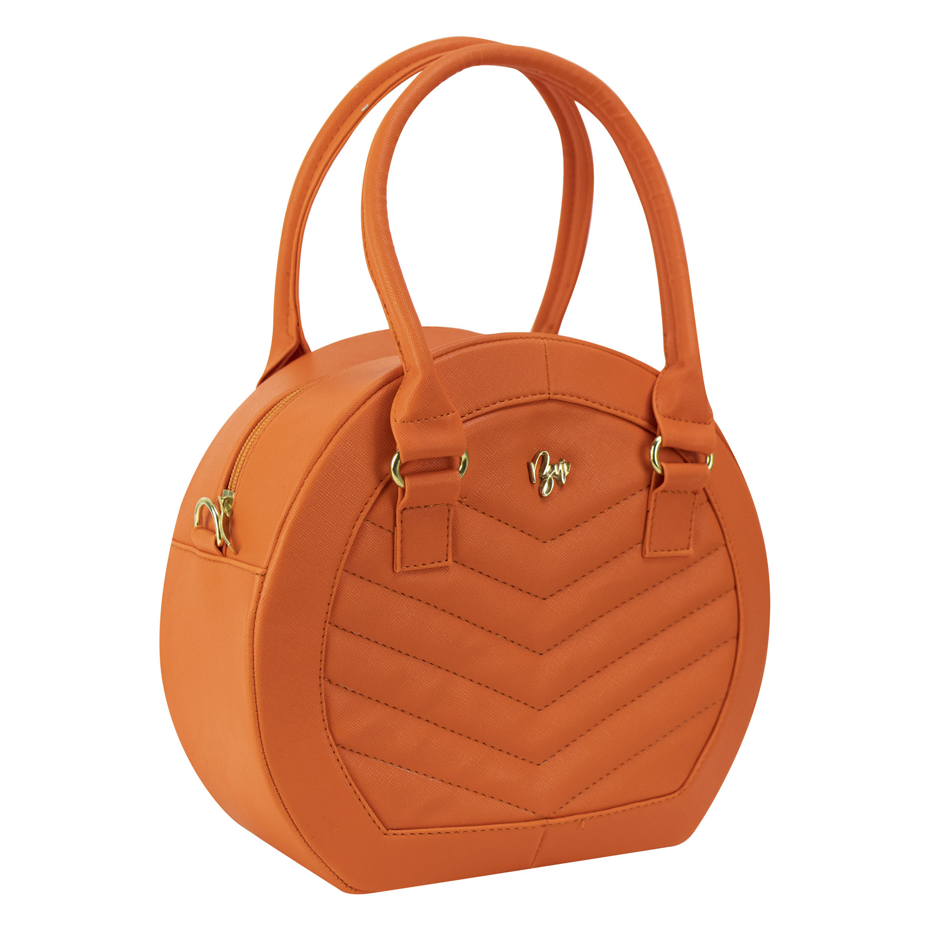 Foto 3 pulgar | Bolso Para Dama Naranja Capitonado Zigzag Sintetico Dalia Nueva Imagen