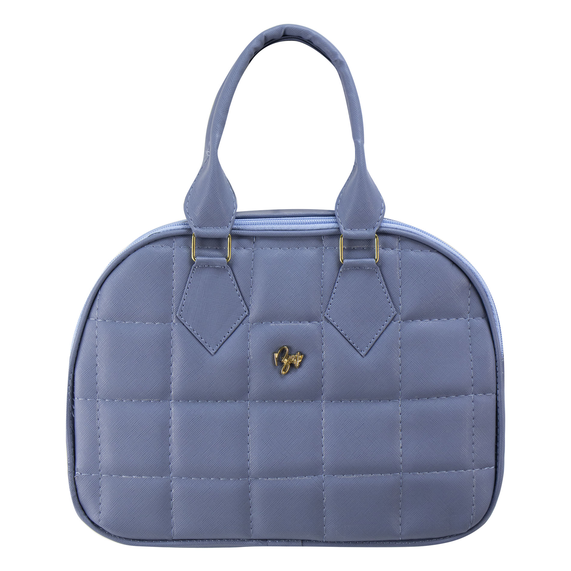 Bolso Para Dama Azul Jeans Capitonado Cuadros Sintetico Riley Nueva Imagen