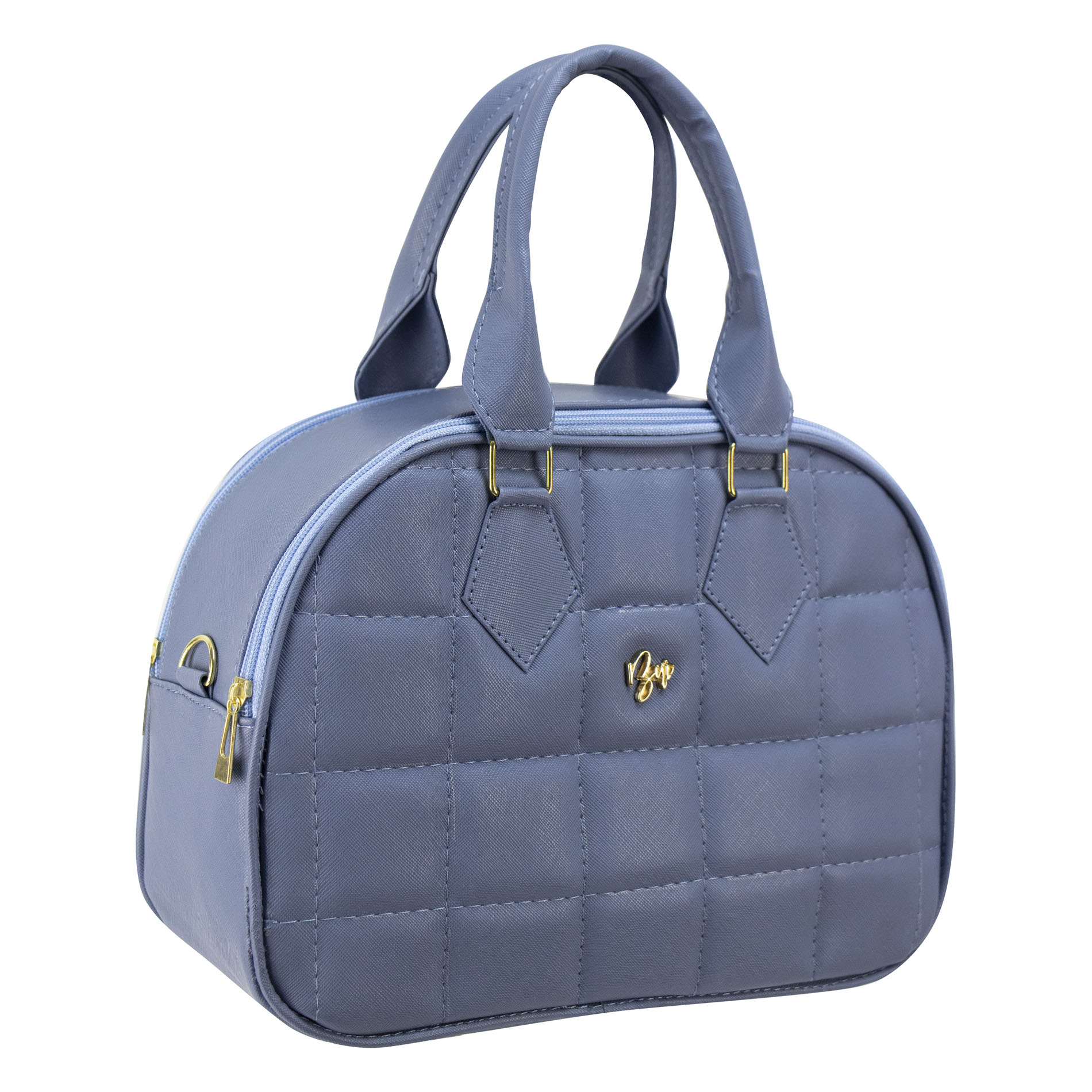 Foto 2 | Bolso Para Dama Azul Jeans Capitonado Cuadros Sintetico Riley Nueva Imagen