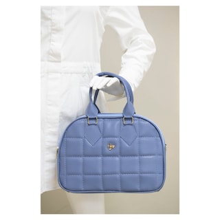 Foto 3 | Bolso Para Dama Azul Jeans Capitonado Cuadros Sintetico Riley Nueva Imagen