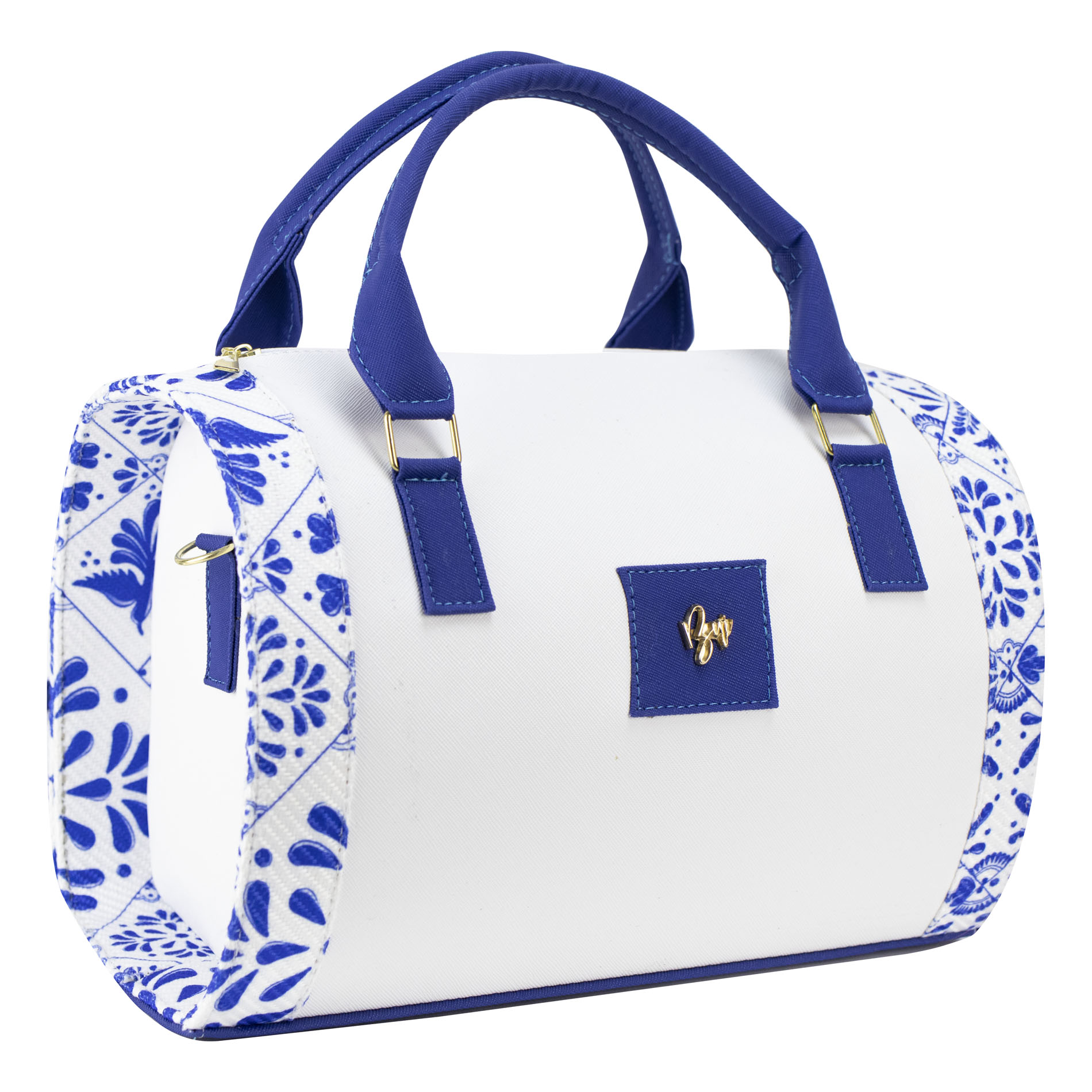 Foto 3 pulgar | Bolso Para Dama Blanco Yute Talavera Azul Rey Textil/sintetico Cohetzal Nueva Imagen