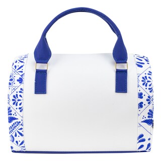 Foto 3 | Bolso Para Dama Blanco Yute Talavera Azul Rey Textil/sintetico Cohetzal Nueva Imagen