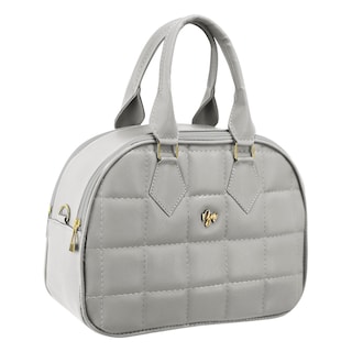 Foto 2 | Bolso Para Dama Gris Delfin Capitonado Cuadros Sintetico Riley Nueva Imagen
