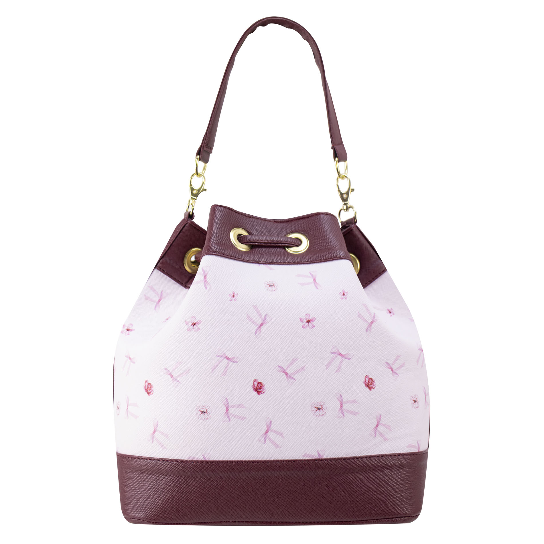 Foto 3 | Bolso Para Dama Vino Moños Coquette Sintetico Emmy Nueva Imagen