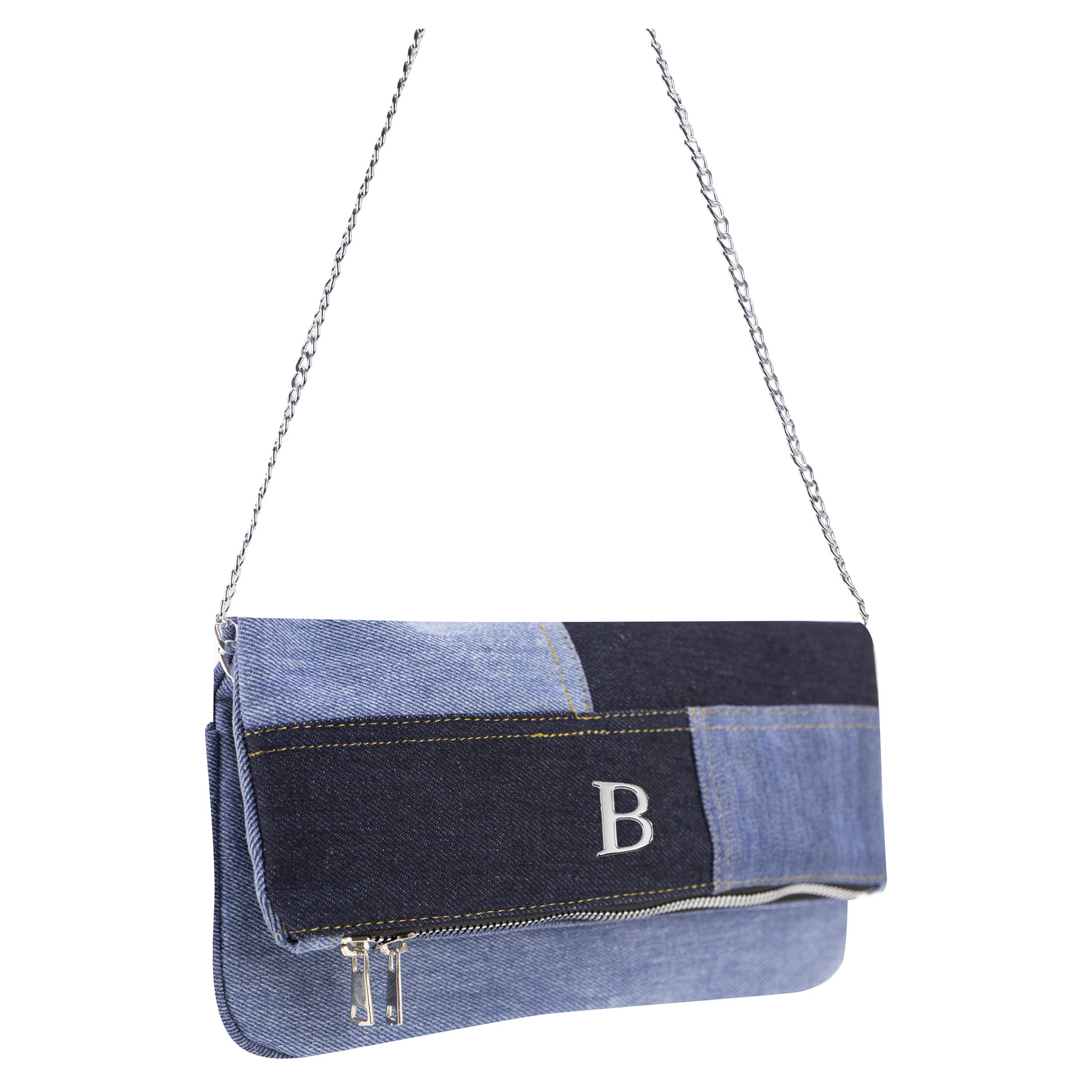 Foto 3 pulgar | Bolso Para Dama Azul Mezclilla Oggi Textil Ivana + Letra Nueva Imagen