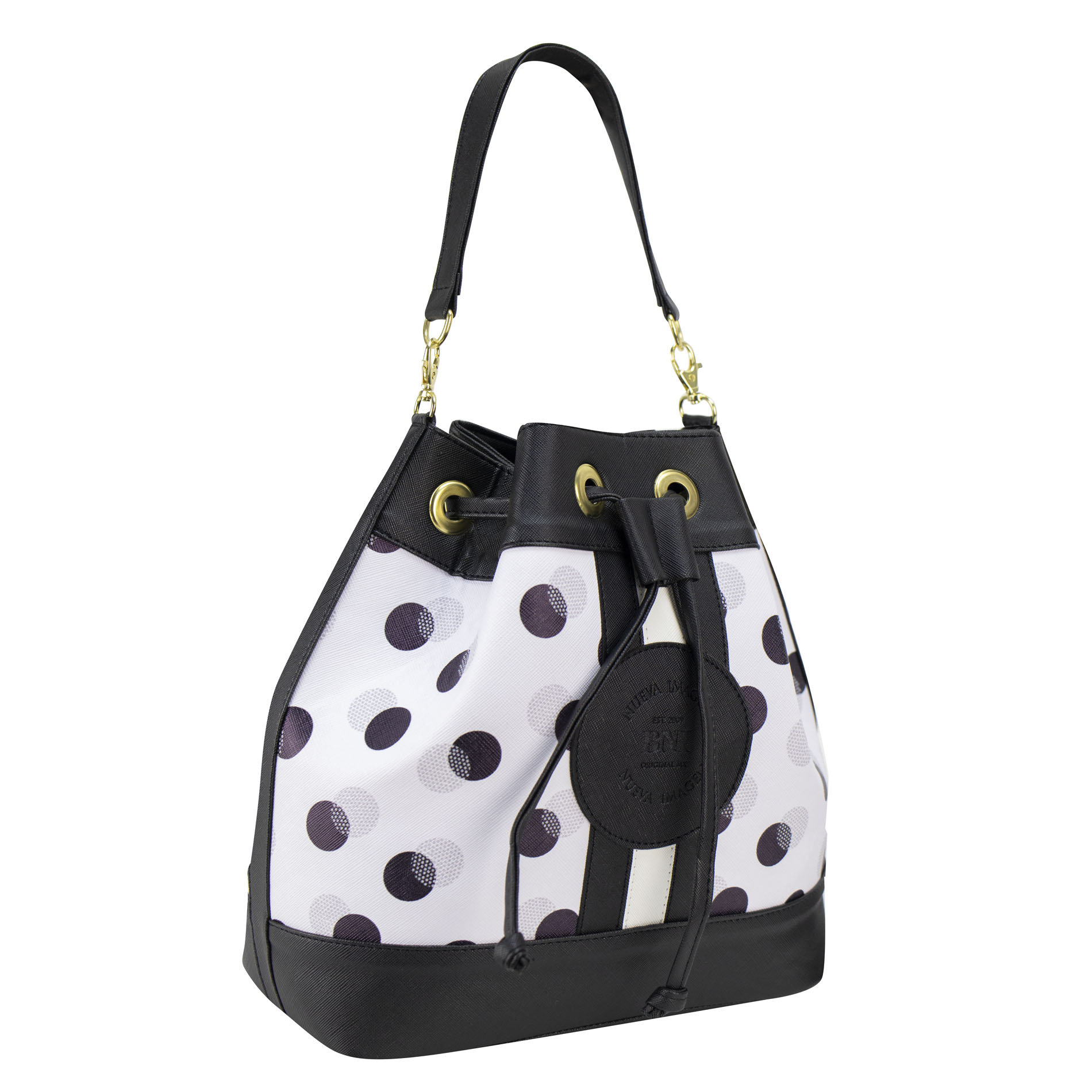 Foto 2 | Bolso Para Dama Negro Lunares Sintetico Emmy Nueva Imagen