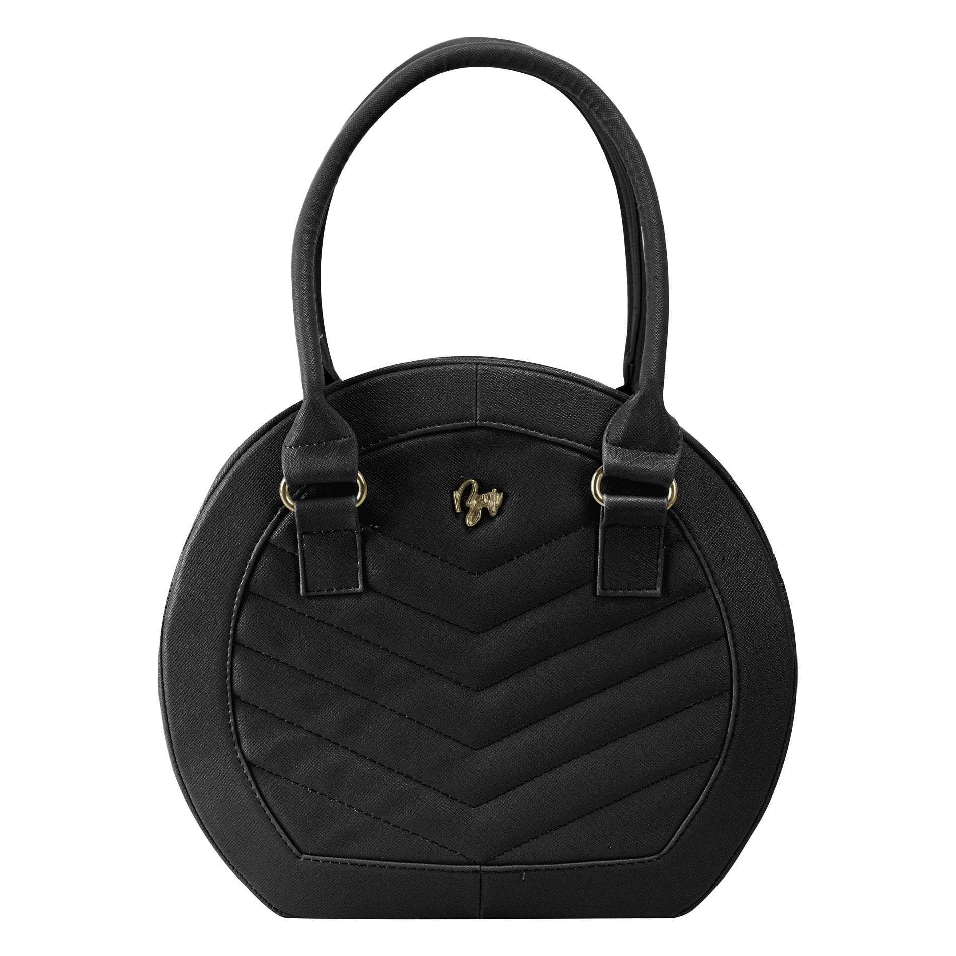 Bolso Para Dama Negro Capitonado Zigzag Sintetico Dalia Nueva Imagen