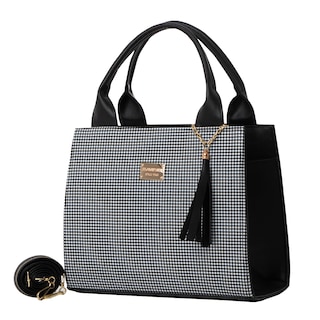 Foto 1 | Bolsa Para Mujer Fana Alejandra Color Cuadri Blanco Espectacular M3752 !!!