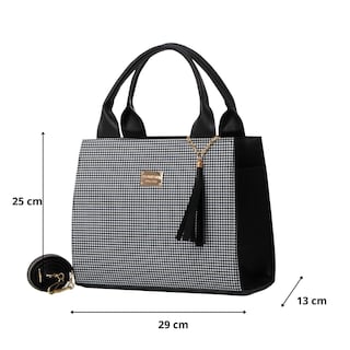 Foto 2 | Bolsa Para Mujer Fana Alejandra Color Cuadri Blanco Espectacular M3752 !!!