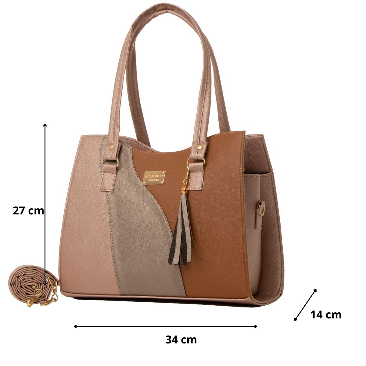 Foto 2 | Bolsa Para Mujer Fana Azyadeth Color Oro Rosado Espectacular M3734 !!!