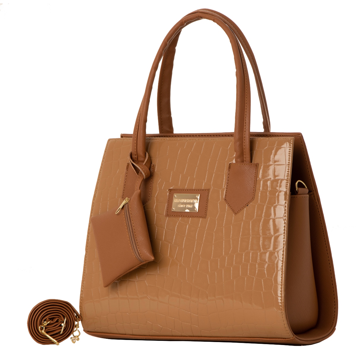 Bolsa Para Mujer Fana Brina Color Camel Lúcela M3828 !!!