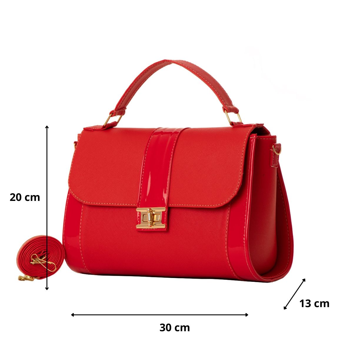 Foto 3 pulgar | Bolso De Mujer Fana Clara Color Rojo Preciosa M3861 !!!