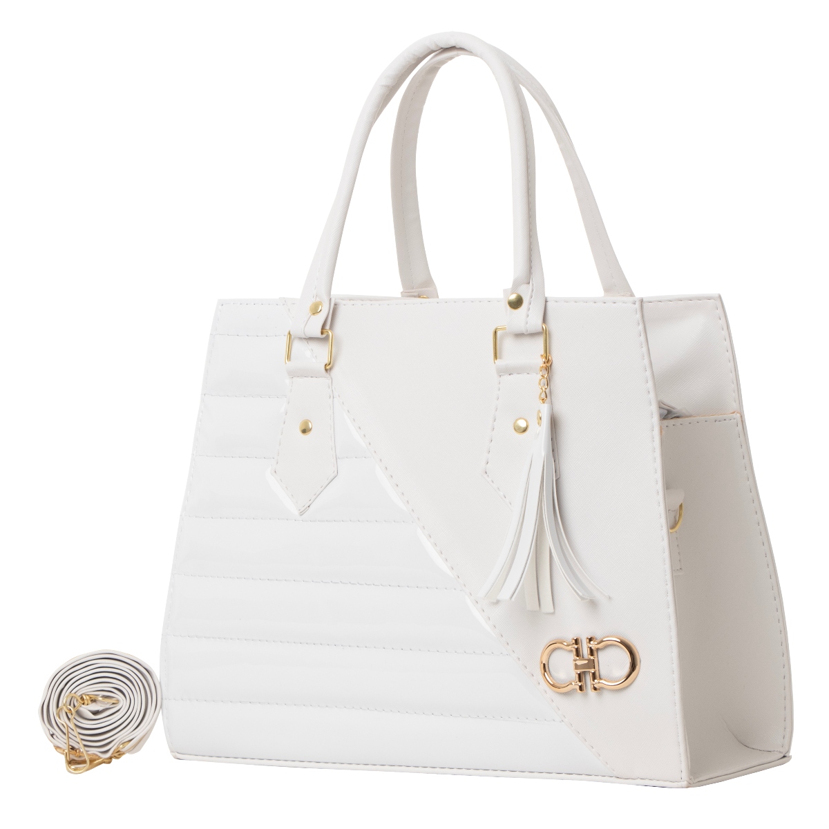 Bolsa Para Mujer Fana Aura Color Blanco Con Asas M3760 !!!