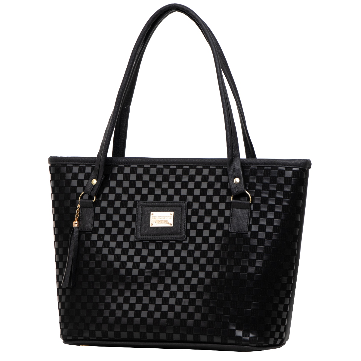 Bolsa Para Mujer Fana Abisai Color Ajedrez Negro Premium M3784 !!!