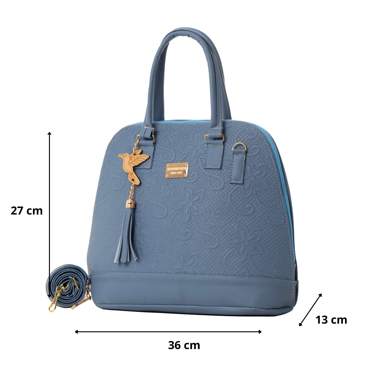 Foto 3 pulgar | Bolso De Mujer Fana Ayla Color Azul Con Asas M3783 !!!