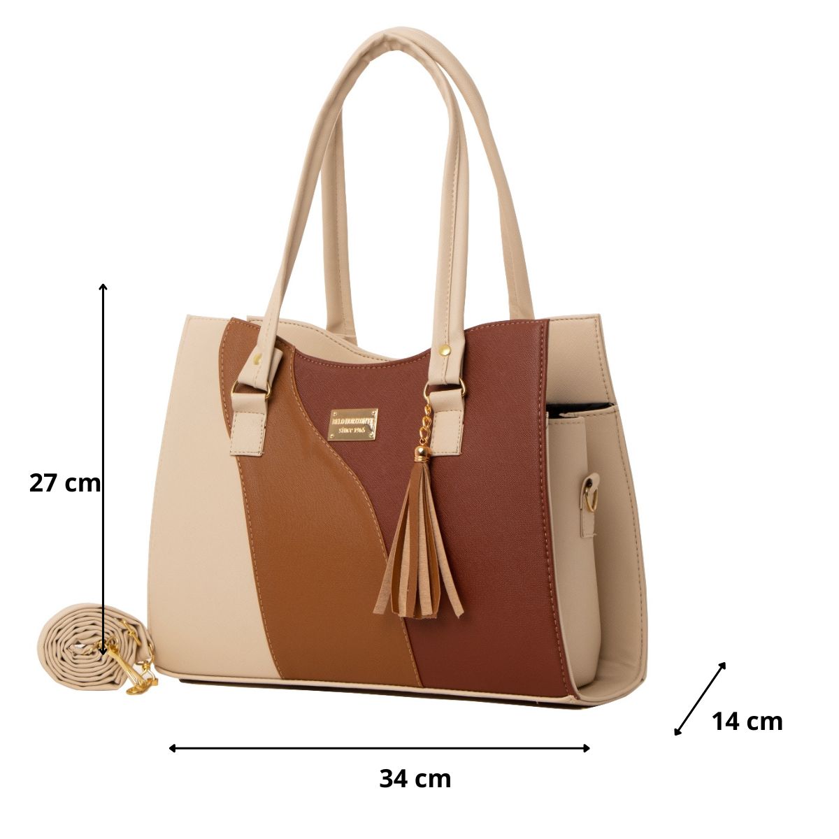 Foto 3 pulgar | Bolso De Mujer Fana Azyadeth Color Beige Fashions M3733 !!!