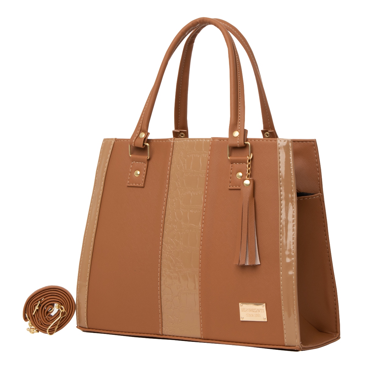 Bolsa Para Mujer Fana Aisha Color Camel Con Asas M3704 !!!